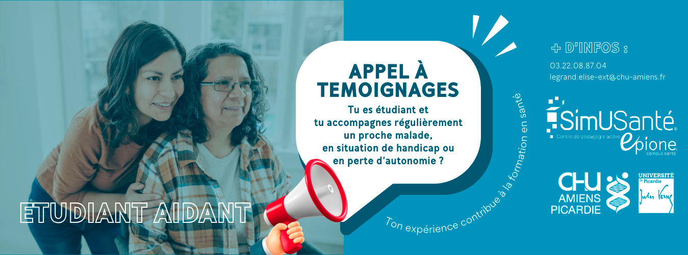 Appel à témoignages : tu es étudiant et tu accompagnes régulièrement un proche malade, en situation de handicap