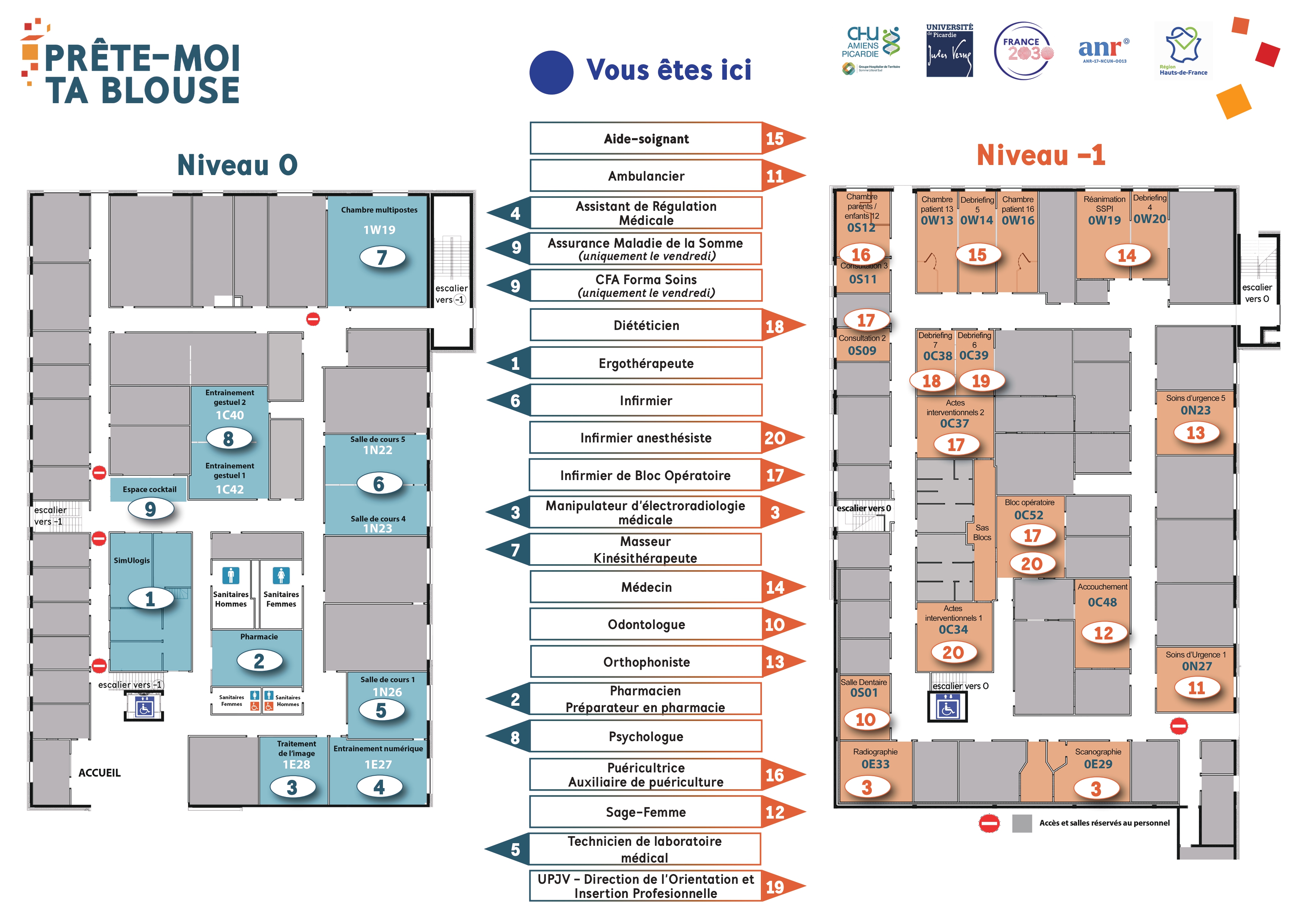 Voici le plan de SimUSanté pour retrouver tous les stands !